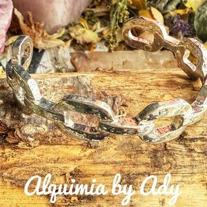 Chunky silver cuff bracelet